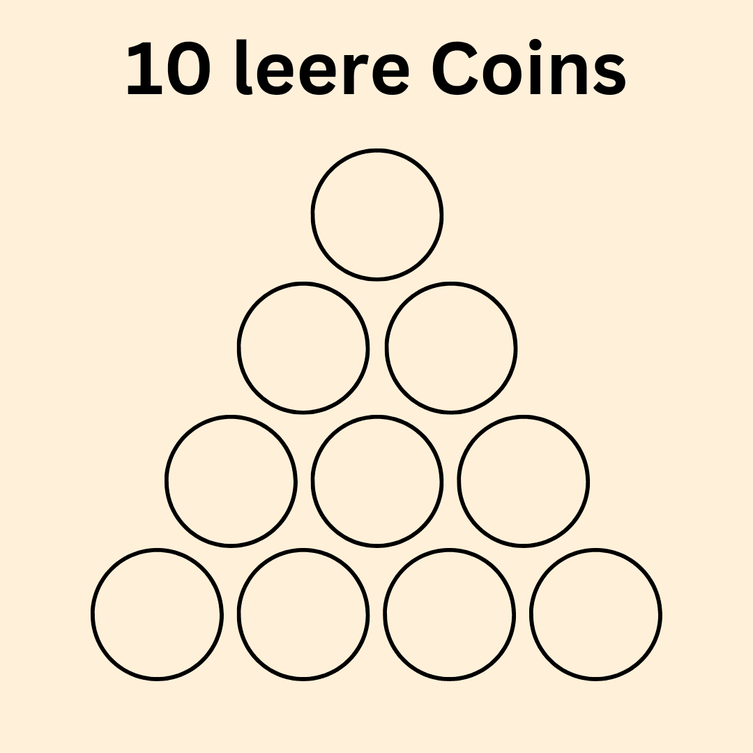 10 leere Coins
